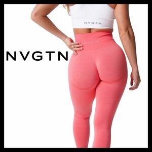 NVGTN Contour Seamless Leggings-Coral